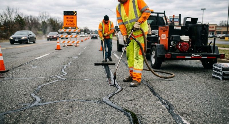 Asphalt Crack Sealing in Miami Dade County, FL